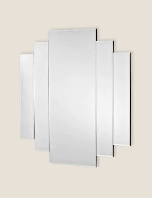 DAR Odeon Rectangular Wall Mirror Silver