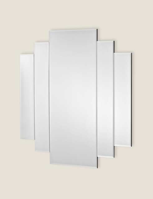 DAR Odeon Rectangular Wall Mirror Silver
