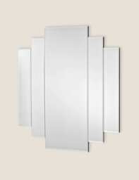 DAR Odeon Rectangular Wall Mirror Silver