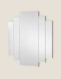 DAR Odeon Rectangular Wall Mirror Silver