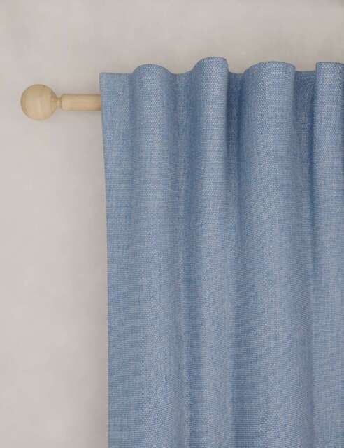 M&S Brushed Multiway Blackout Curtains Mid Blue