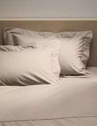 M&S 2 Pack Egyptian Cotton 230 Thread Count Crisp Oxford Pillowcases Mink