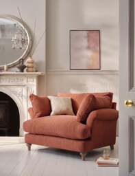 BARKER AND STONEHOUSE Isla Snuggle Chair Dark Red