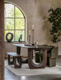 Gallery Direct Arc Rectangle Dining Table Brown