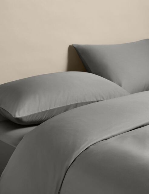 M&S Egyptian Cotton 400 Thread Count Silky Bedding Set Marble