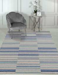 Asiatic Muse Stripe Rug Blue