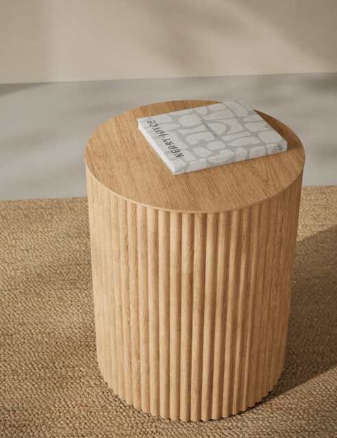 Gallery Direct Fluted Side Table Natural