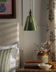 Joules Home Lighting Allington Ceramic Pendant Light Green Mix