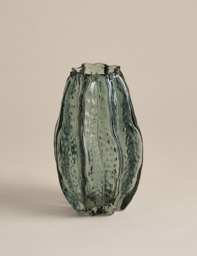 M&S Bright Colour Glass Vase Light Blue