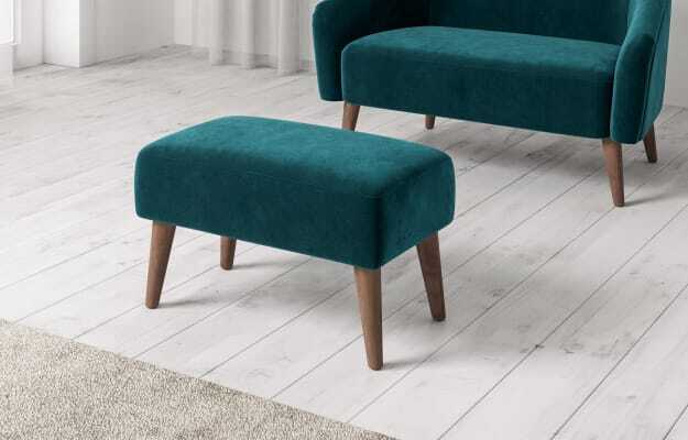 M&S Collection Archie Footstool - FTSL - Ochre, Ochre,Green,Dark Teal