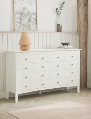 M&S Hastings Wide 10 Drawer Chest - Dark Grey, Dark Grey