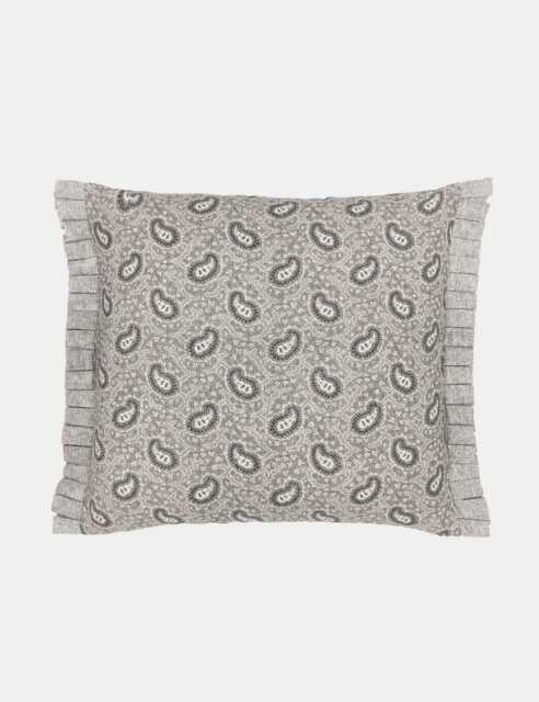 Bedeck of Belfast Linen Blend Cora Cushion Grey Mix