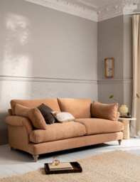 BARKER AND STONEHOUSE Isla Fabric Extra Large 3 Seater Sofa Tan