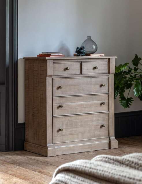 Gallery Direct Vancouver 5 Drawer Chest Natural