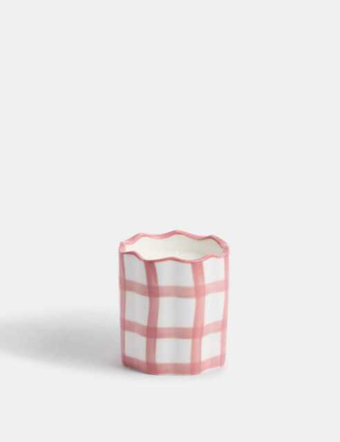 M&S Yuzu & Pomegranate Check Scented Candle Pink