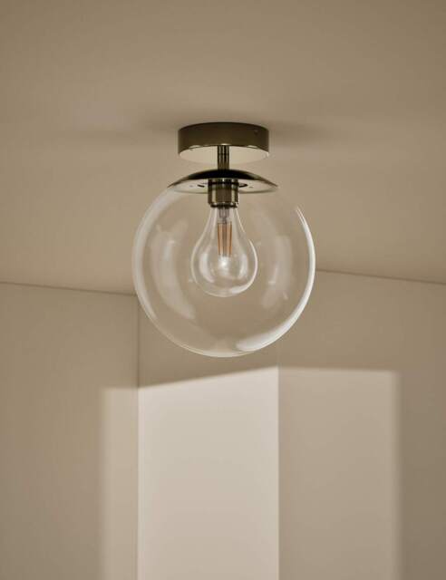 M&S Aurora Flush Ceiling Light Polished Brass