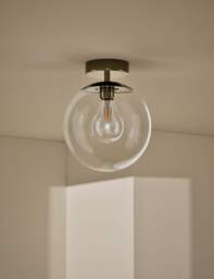 M&S Aurora Flush Ceiling Light Polished Brass