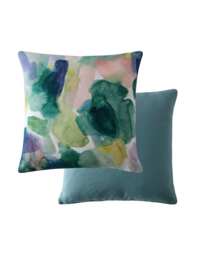 Bluebellgray Pure Cotton Printed Square Cushion Green Mix