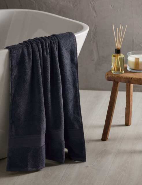 M&S Super Soft Pure Cotton Towel Black