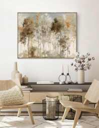Gallery Direct Copper Frost Rectangle Framed Canvas Gold