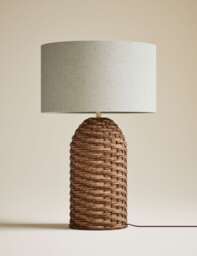 M&S Seagrass Table Lamp with Shade Natural