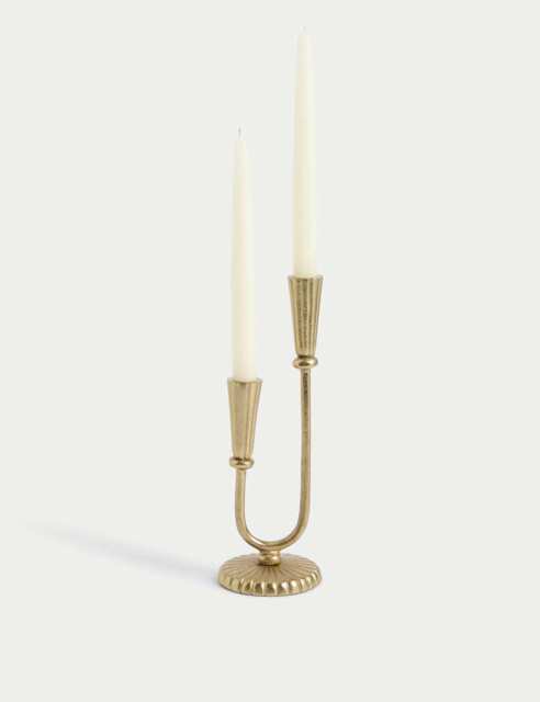 M&S X National Gallery Metal Candle Holder - Gold, Gold