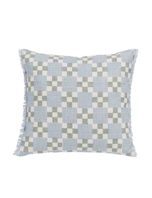 Joules Cotton Linen Riviera Cushion Blue Mix