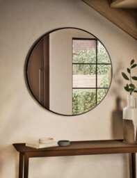 M&S Metal Circle Wall Mirror Black