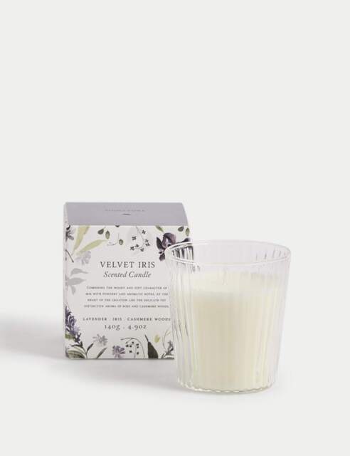 Signature Velvet Iris Scented Candle Purple Mix