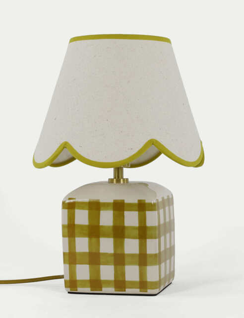 M&S Kirsten Ceramic Table Lamp - Ochre, Red,Green,Blue,Ochre
