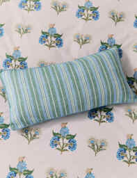 Joules Pure Cotton Country Club Large Cushion Blue Mix