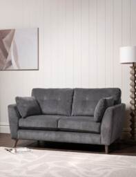 BARKER AND STONEHOUSE Ellis Chenille Medium 2 Seater Sofa Charcoal