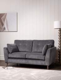 BARKER AND STONEHOUSE Ellis Chenille Medium 2 Seater Sofa Charcoal