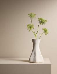 M&S X Kelly Hoppen Petal Ceramic Vase White