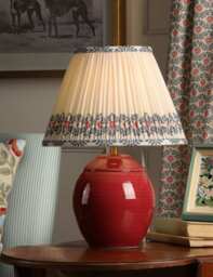 Joules Home Lighting Wentworth Ceramic Table Lamp Red