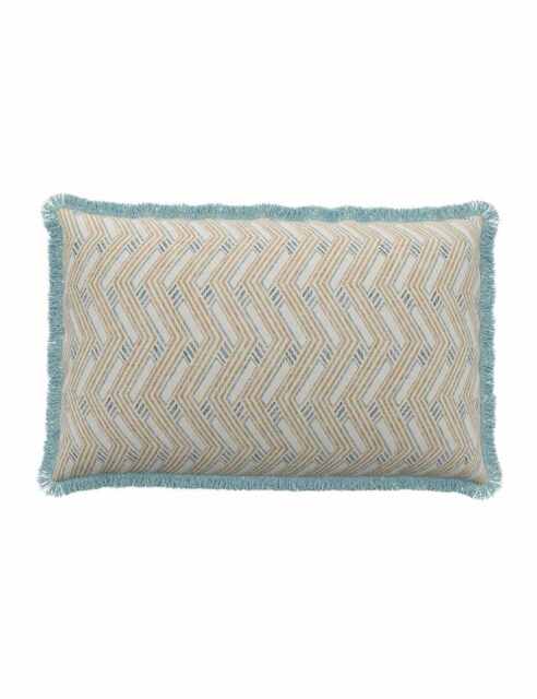 Bedeck of Belfast Sybil Herringbone Square Cushion Duck Egg
