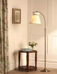 Laura Ashley Dearham Adjustable Floor Lamp Antique Brass
