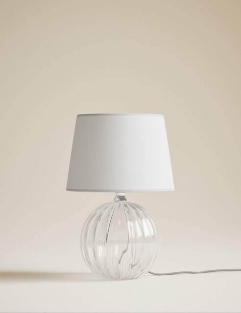 M&S Glass Table Lamp No Colour
