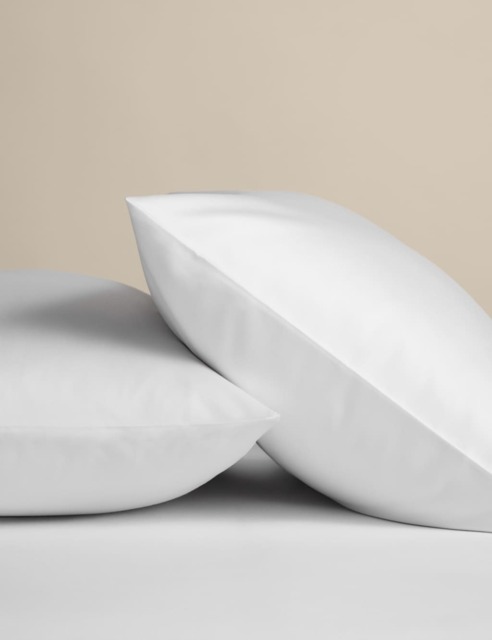 M&S 2 Pack Egyptian Cotton 400 Thread Count Silky Pillowcases White