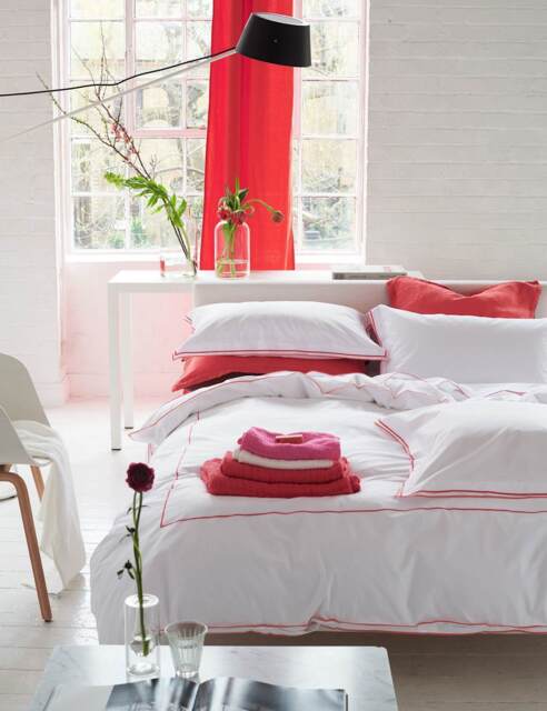 Designers Guild 2 Pack Pure Cotton Astor Pillowcases Pink Mix