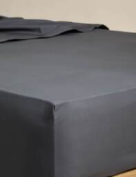 M&S Egyptian Cotton 230 Thread Count StayPut Fitted Sheet Charcoal