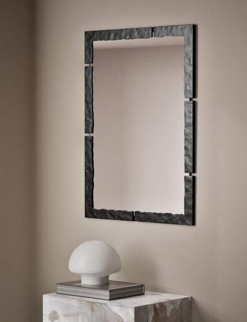 M&S X Kelly Hoppen Dash Rectangular Mirror Black
