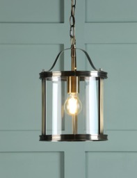 Laura Ashley Harrington Pendant Light Antique Brass
