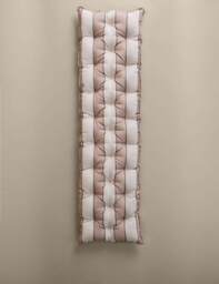 M&S Striped Outdoor Bench Pad Natural Mix