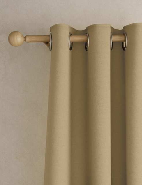 M&S Brushed Eyelet Blackout Thermal Curtains Bronze