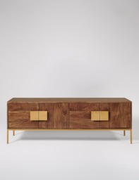 Swoon Banner Mango Wood 4 Door TV Unit Brown