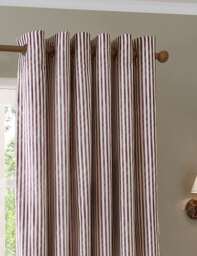 YARD Hebden Striped Blackout Eyelet Curtains Red Mix
