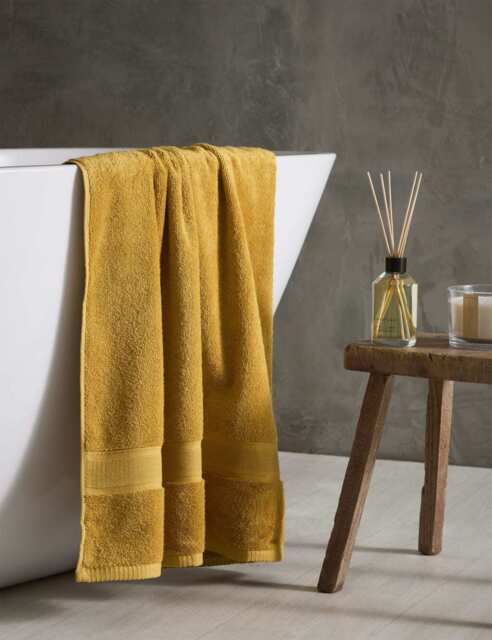 M&S Super Soft Pure Cotton Towel Dark Ochre