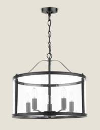 Laura Ashley Harrington Metal Multi Pendant Light Black