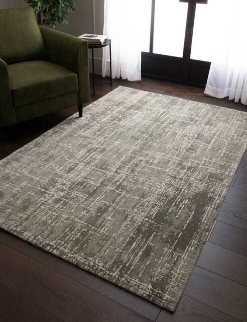 Asiatic Kuza Abstract Woven Rug Green